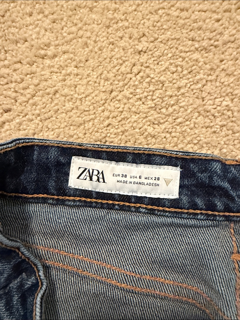 Zara TRF Cropped Flare Mid Rise Jeans - Picture 8 of 8